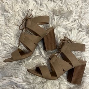 Merona Taupe Chunky Heels